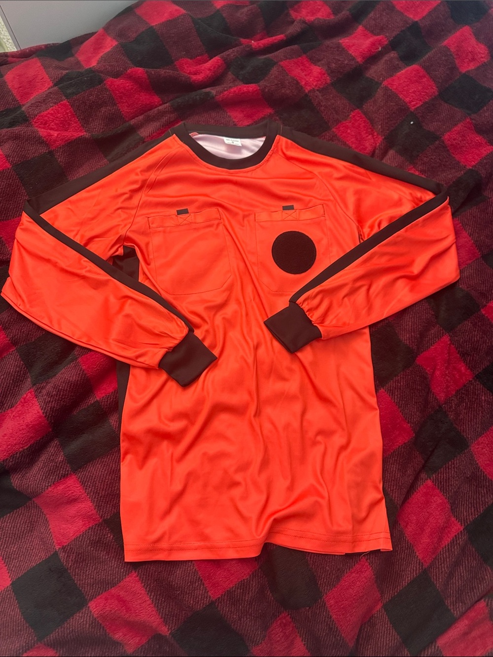 United attire Orange and black Long Sleeve referee shirt